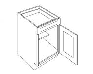 CNC Cabinetry Milano White Gloss Thermofoil Kitchen Cabinet - B12