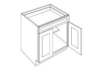 CNC Cabinetry Milano White Gloss Thermofoil Kitchen Cabinet - B24