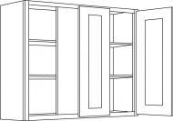 CNC Cabinetry Milano White Gloss Thermofoil Kitchen Cabinet - BLW2730