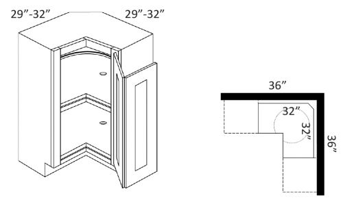 CNC Cabinetry Milano White Gloss Thermofoil Kitchen Cabinet - BSQC36