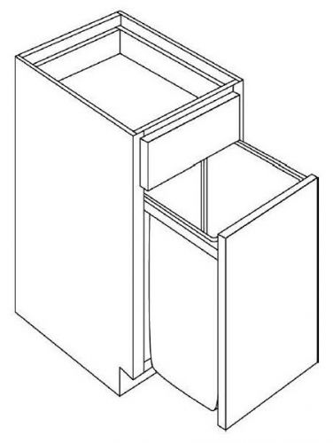 CNC Cabinetry Milano White Gloss Thermofoil Kitchen Cabinet - BWBK15
