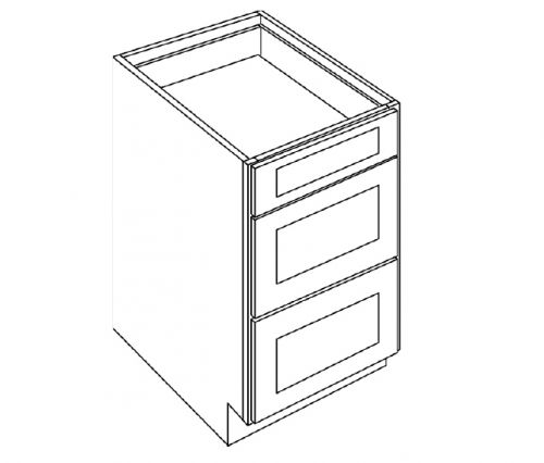 CNC Cabinetry Milano White Gloss Thermofoil Kitchen Cabinet - DB15