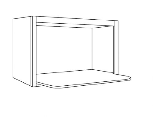 CNC Cabinetry Milano White Gloss Thermofoil Kitchen Cabinet - MW3018