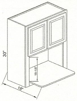 CNC Cabinetry Country Oak Honey Kitchen Cabinet - MW3030