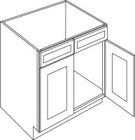 CNC Cabinetry Matrix Greystone Laminate Kitchen Cabinet - SB33
