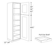 CNC Cabinetry Country Oak Honey Kitchen Cabinet - UC1824-84