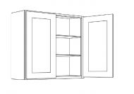 CNC Cabinetry Milano White Gloss Thermofoil Kitchen Cabinet - W2430