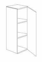 CNC Cabinetry Milano White Gloss Thermofoil Kitchen Cabinet - WECD1236