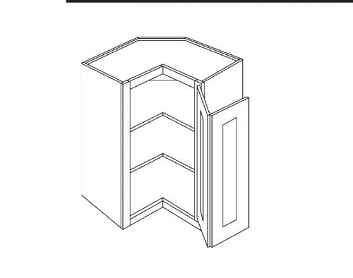 CNC Cabinetry Milano White Gloss Thermofoil Kitchen Cabinet - WSQ2436
