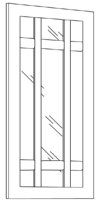 CLASSIC-MILANO - SLATE GLOSS THERMOFOIL-GLASS DOORS